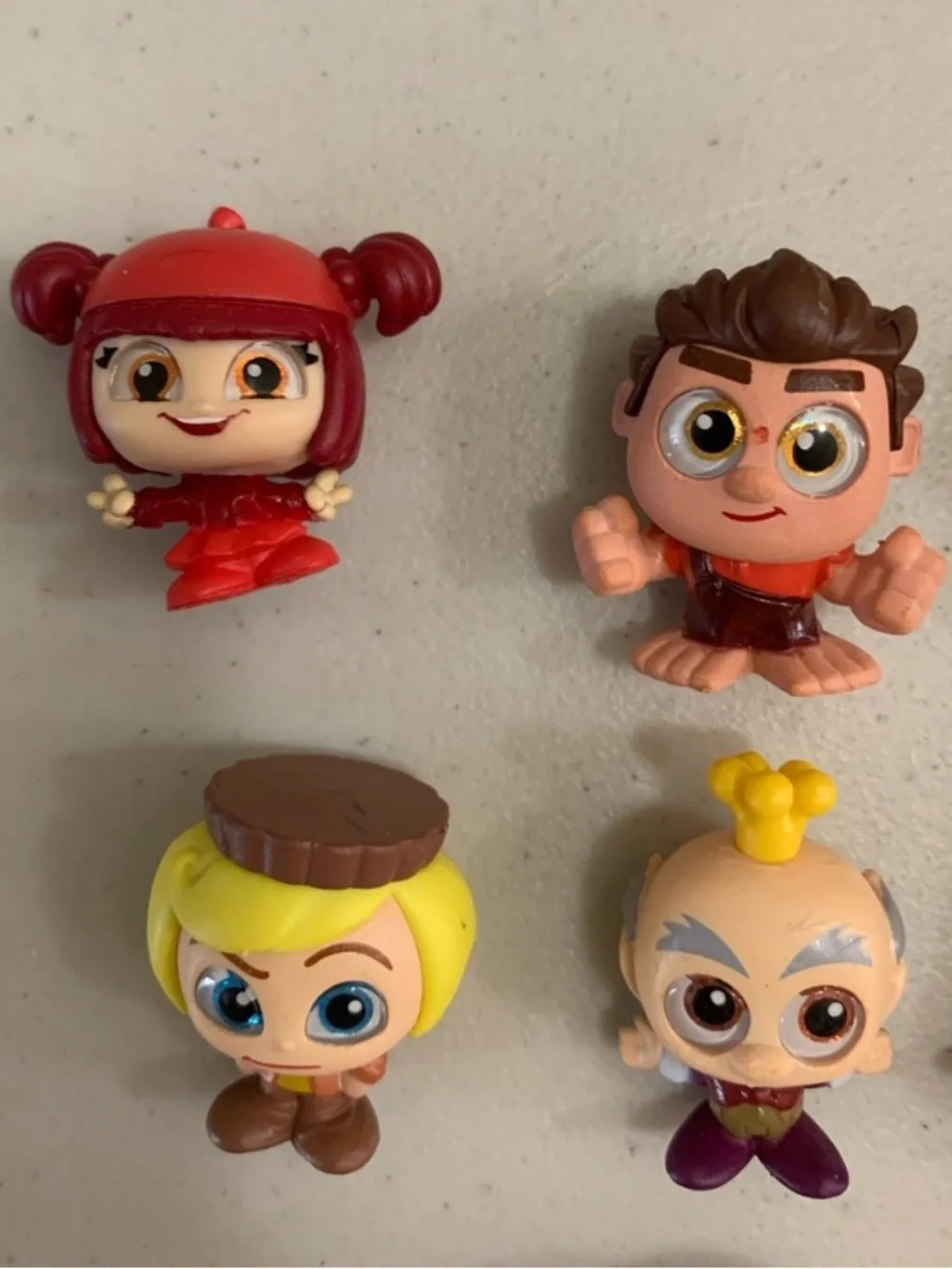 Disney Doorables Wreck It Ralph Mini Figures Lot-Donut Cop,King Candy,Jubileena